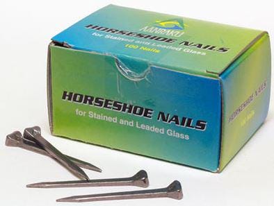 25 horseshoe nails, 2" long