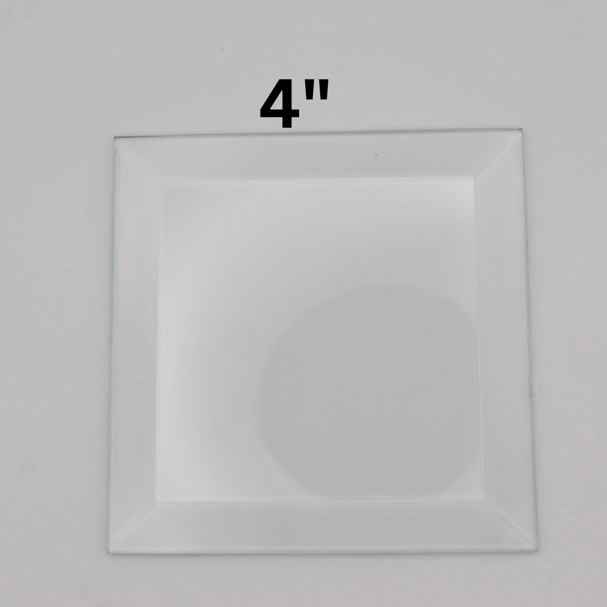 Square Beveled Glass, 1 piece clear glass bevel 1" 1.5" 2" 3" or 4"