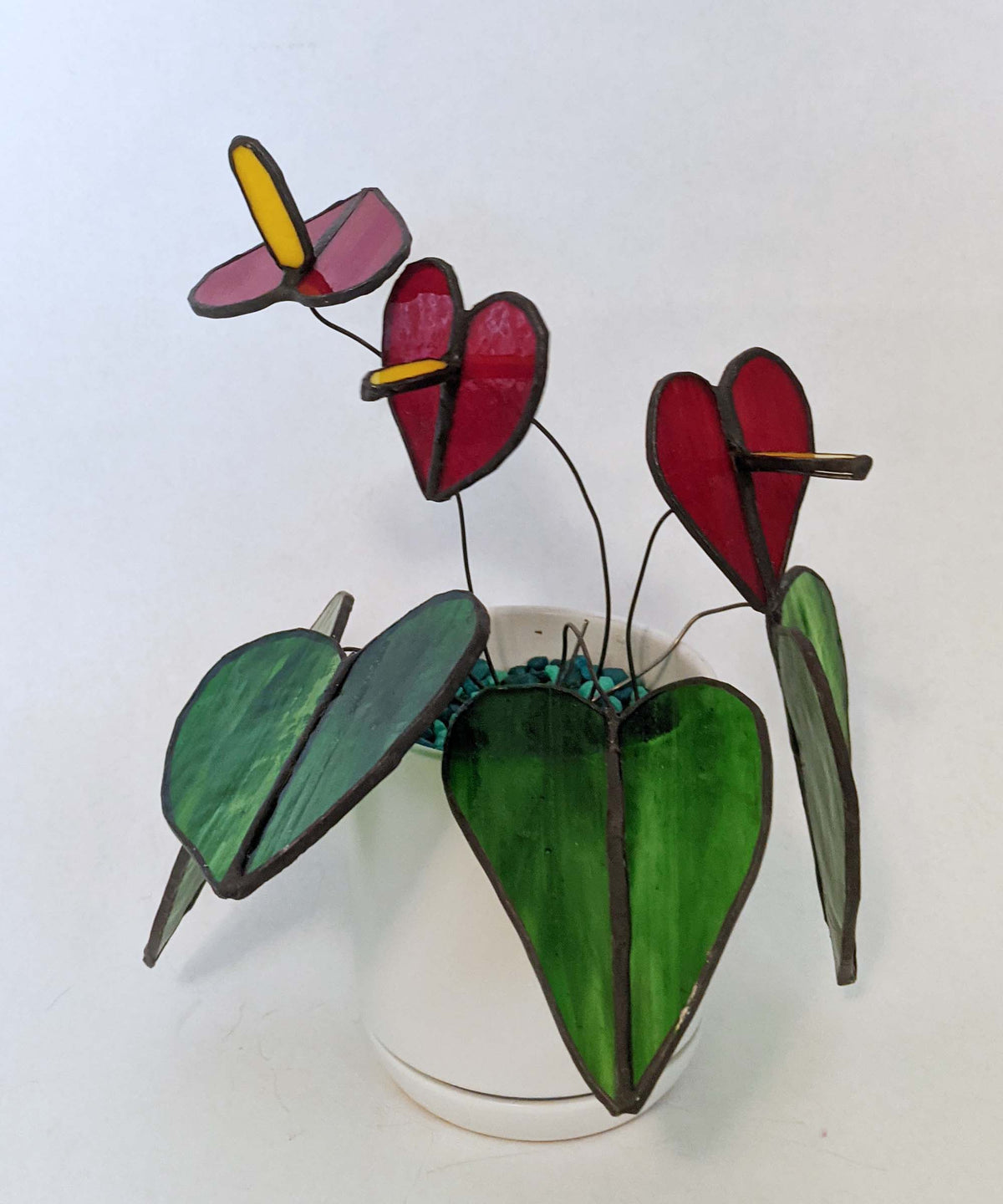 3D Anthurium plant stained glass pattern and TUTORIAL