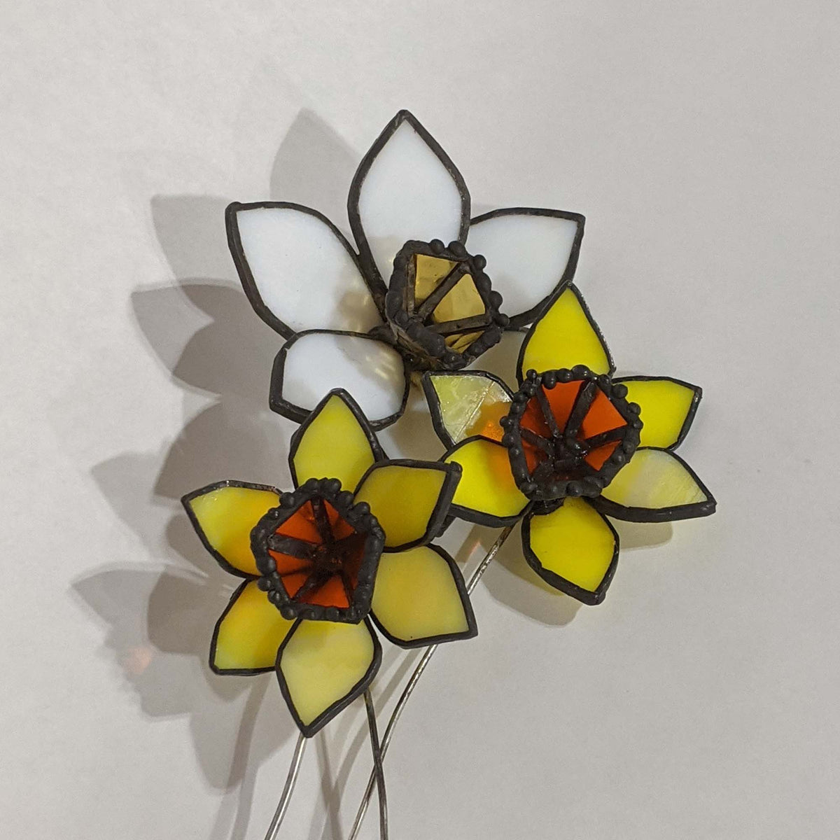 3D Daffodil Flower TUTORIAL stained glass pattern