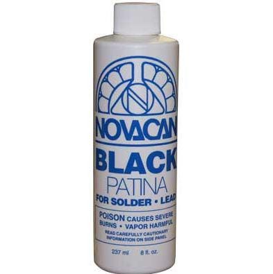 Novacan Black Patina for Lead and Solder, 8 oz bottle