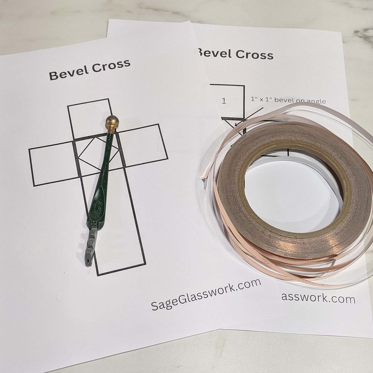 Bevel Cross Stained Glass PATTERN