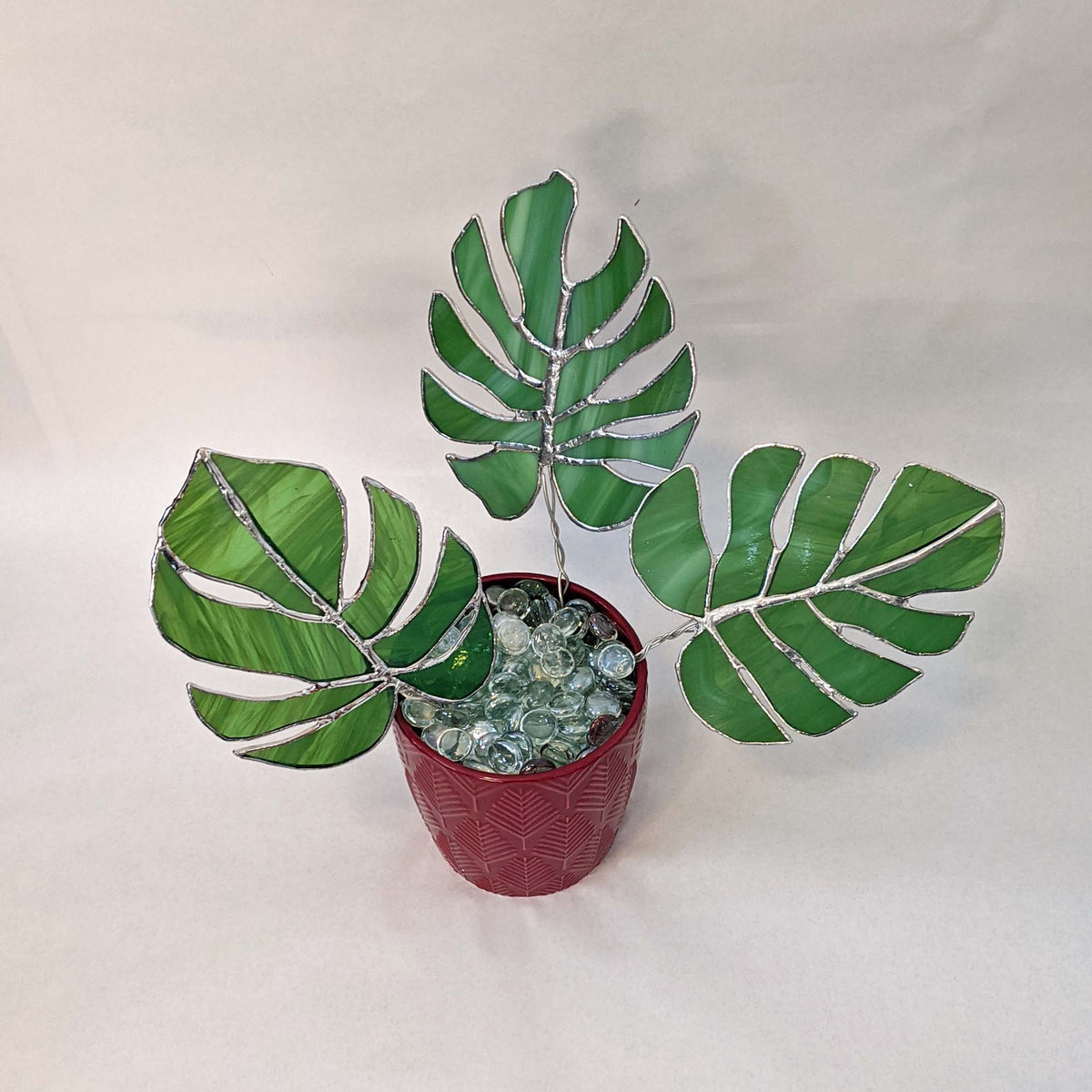 Monstera Leaf set of 3 stained glass PATTERN