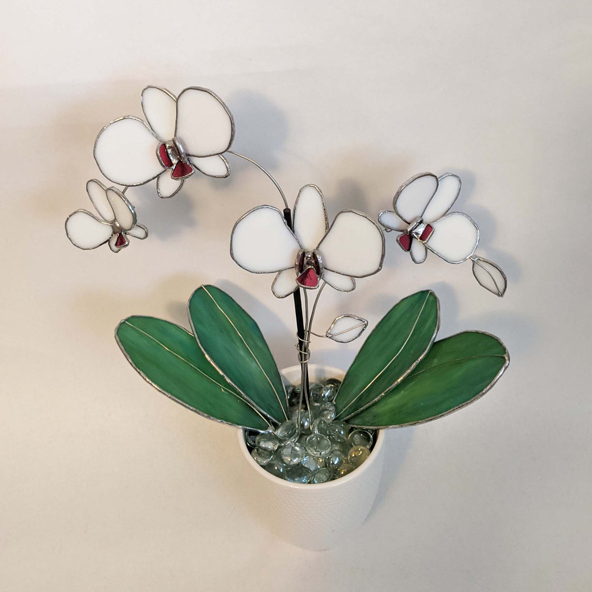 3D Orchid flower stained glass pattern and TUTORIAL