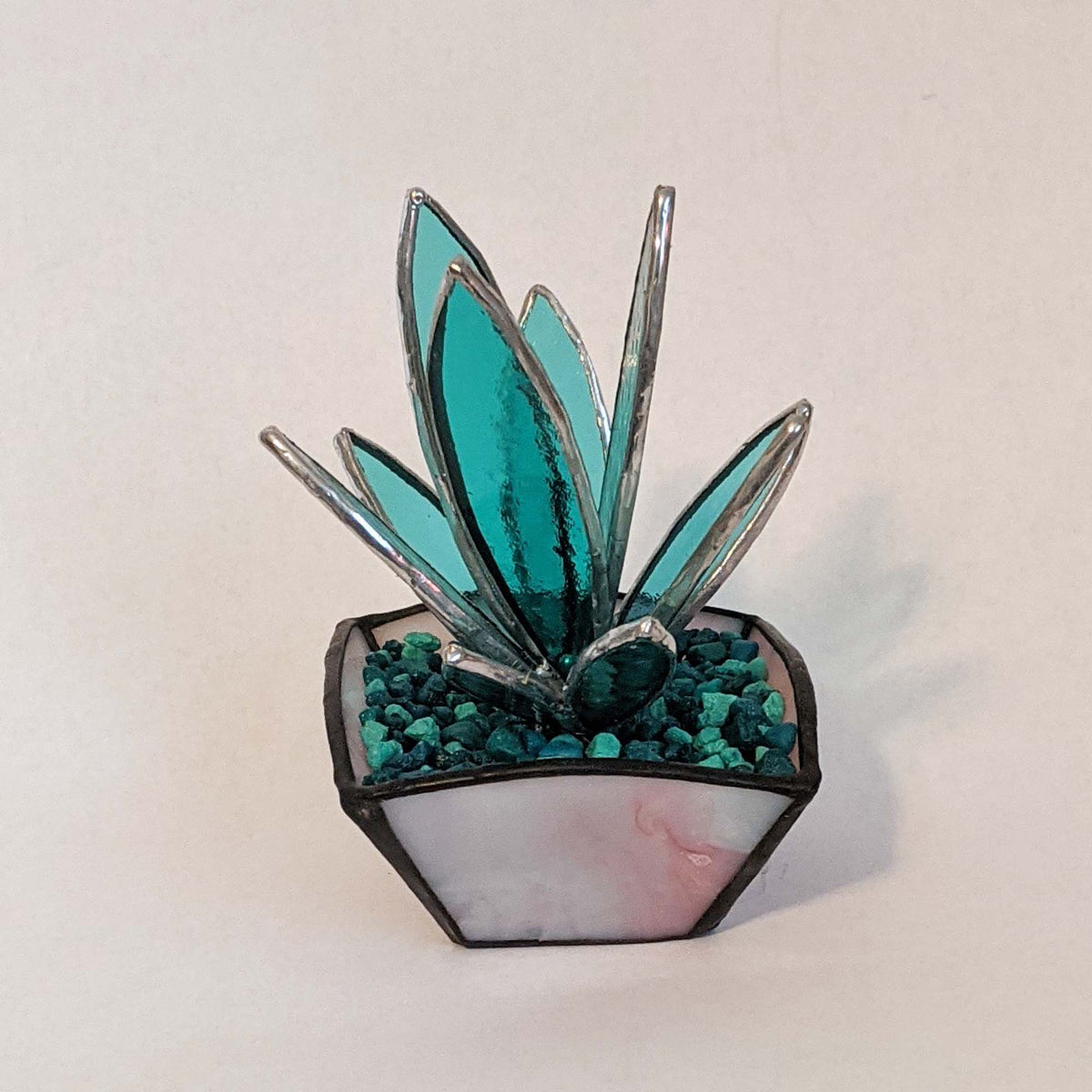 3D Upright Succulent TUTORIAL stained glass pattern