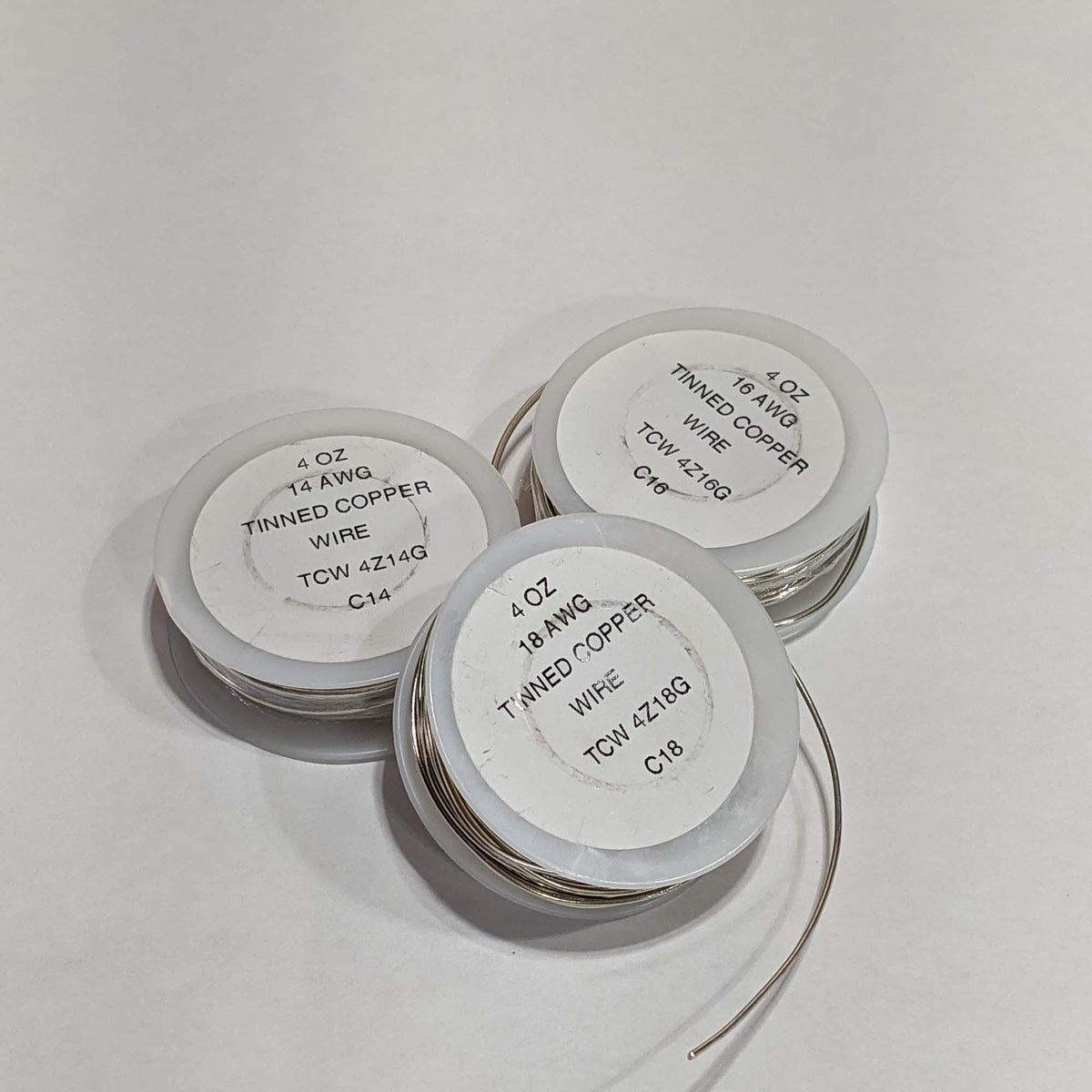 Tinned copper wire 4 ounce spools in 12, 14, 16, 18, 20, 22 gauge
