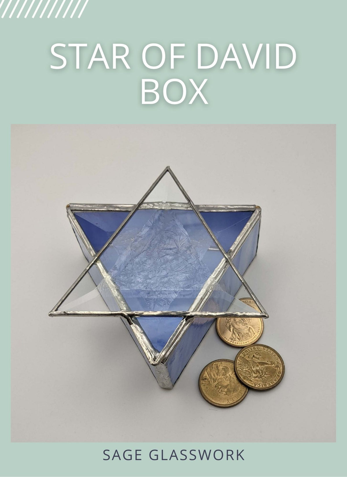 Star of David stained glass box TUTORIAL