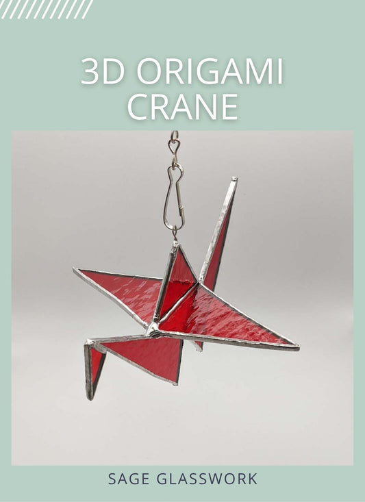 3D Origami Crane stained glass TUTORIAL