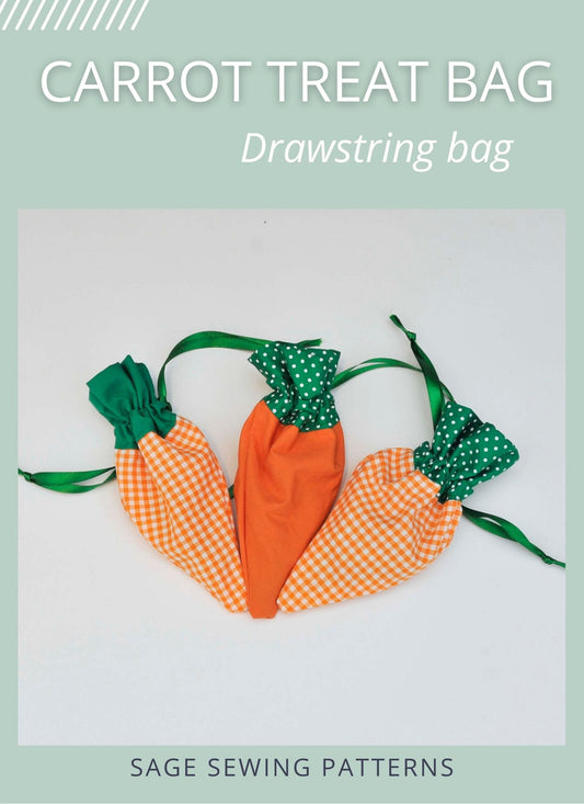 Carrot Treat Bags, digital sewing pattern tutorial