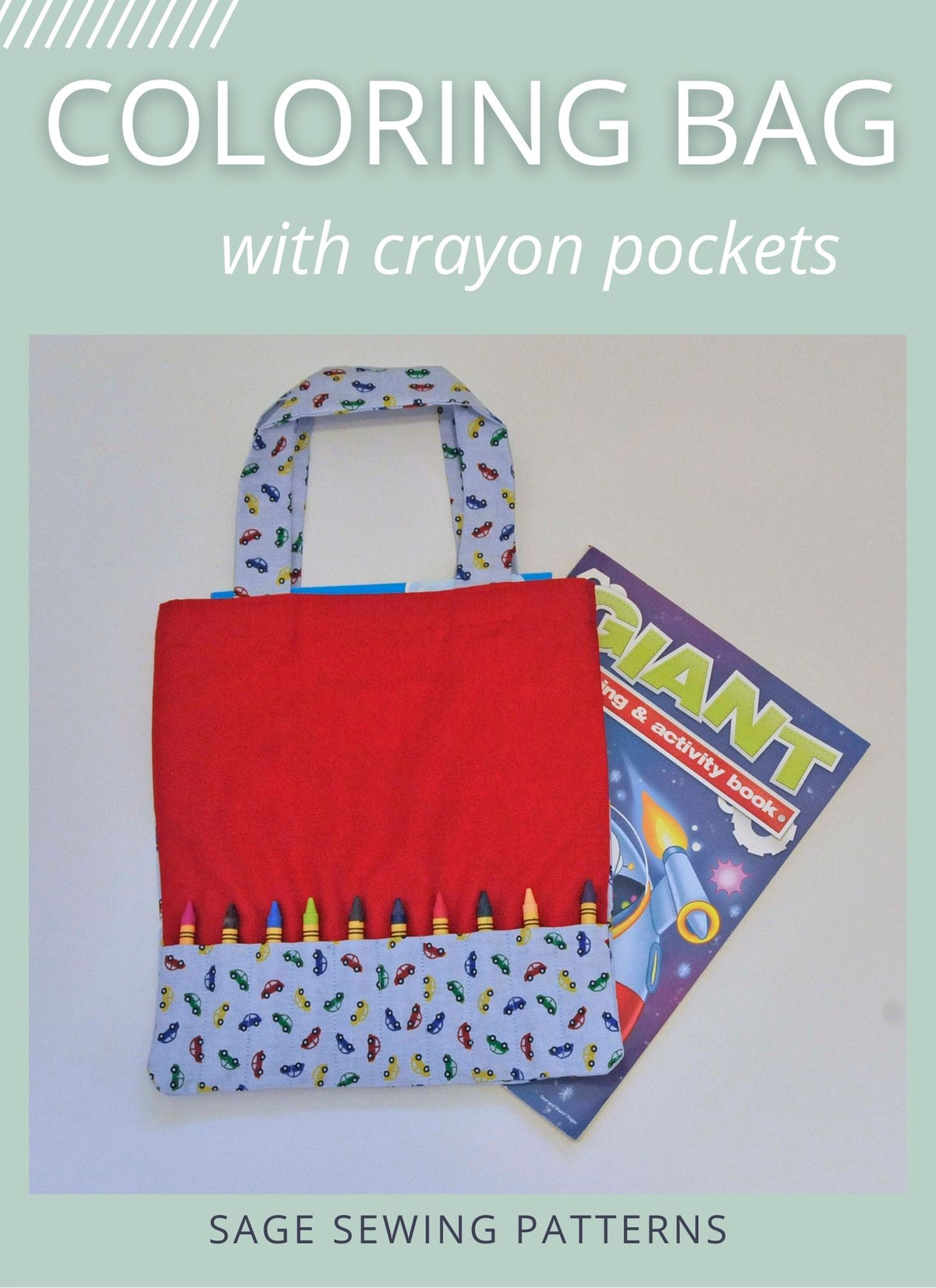 Coloring Bag, digital sewing pattern tutorial