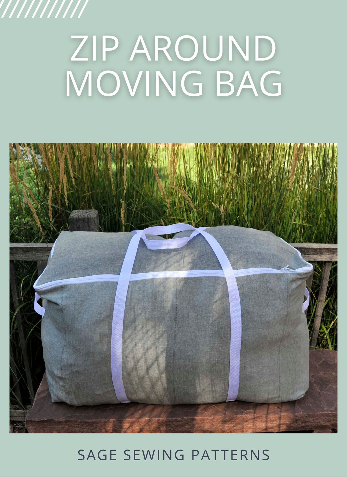 Zip Around Moving Bag, digital sewing pattern tutorial Extra Large