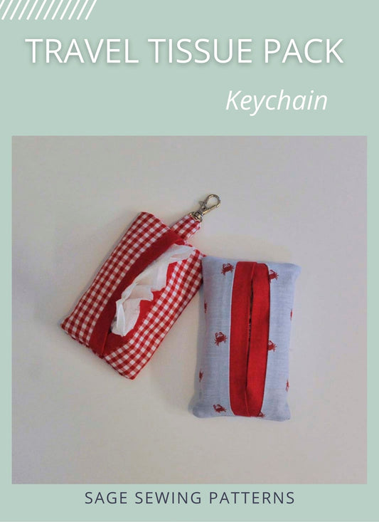 Travel Tissue Pouch, digital sewing pattern tutorial