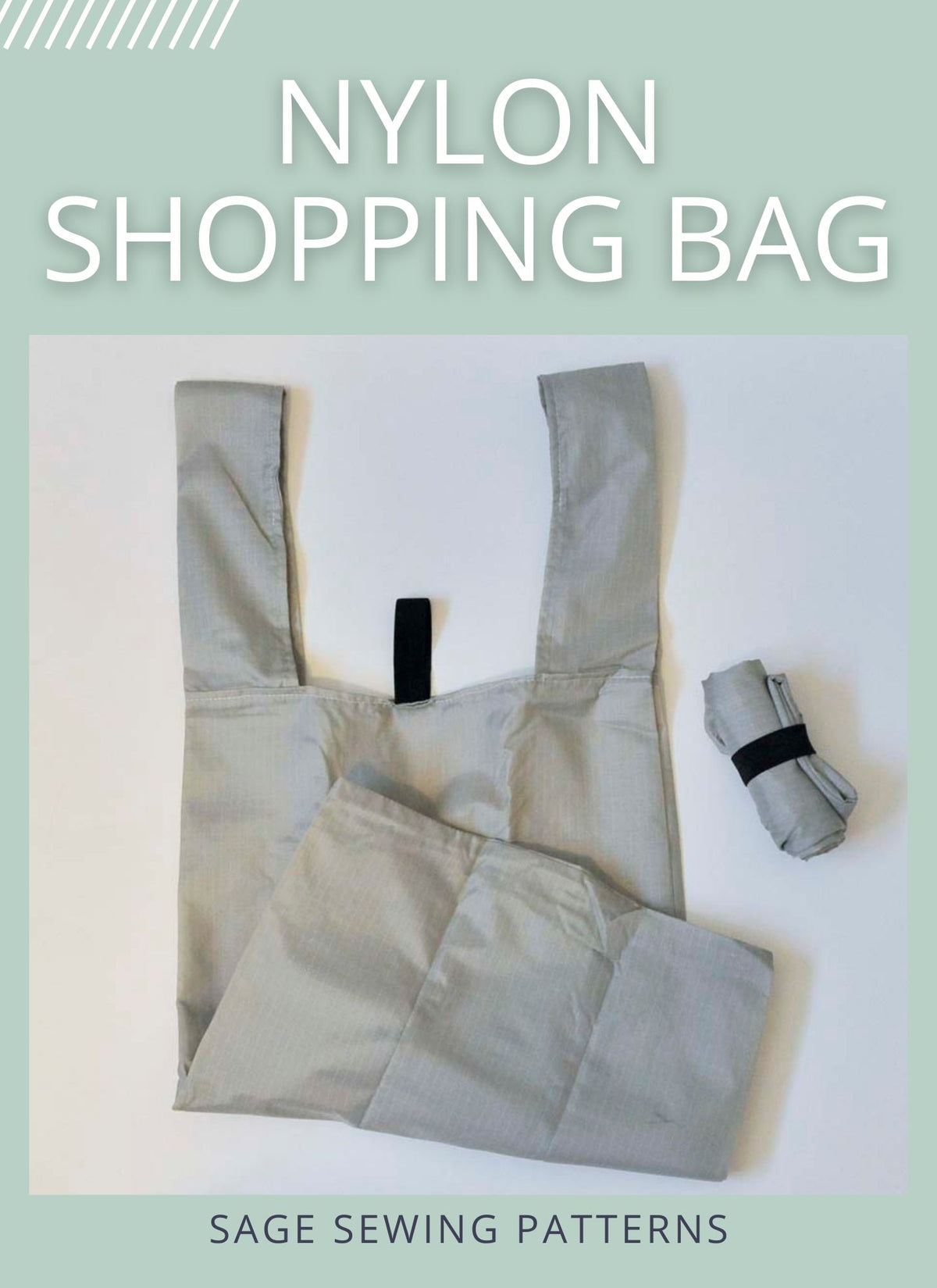 Nylon Shopping Bag, digital sewing pattern tutorial