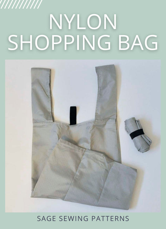 Nylon Shopping Bag, digital sewing pattern tutorial