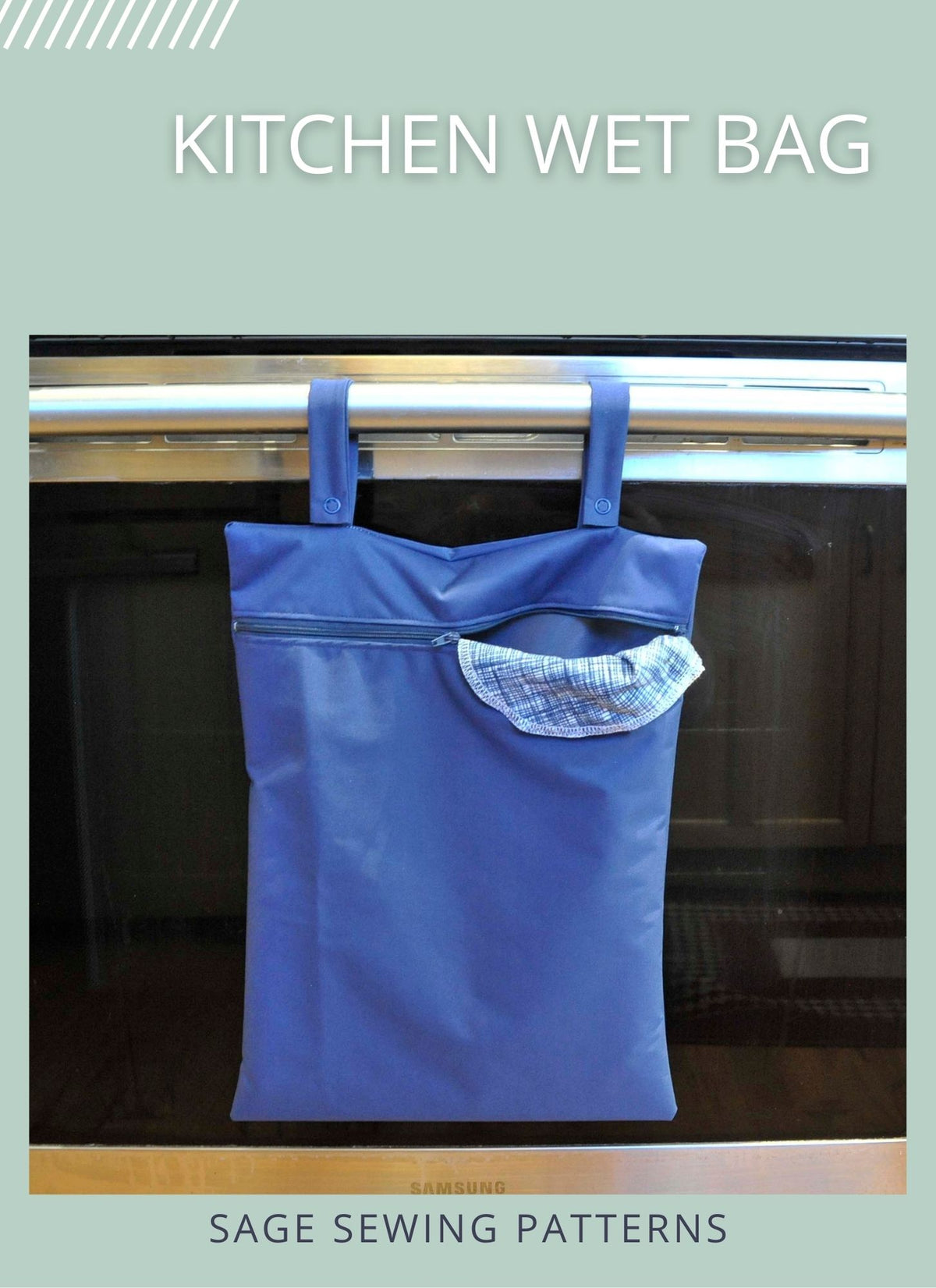 Kitchen Hanging Wet Bag, digital sewing pattern tutorial