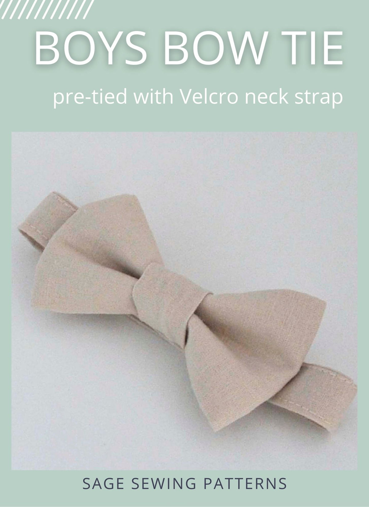 Boys Bow Tie, digital sewing pattern tutorial
