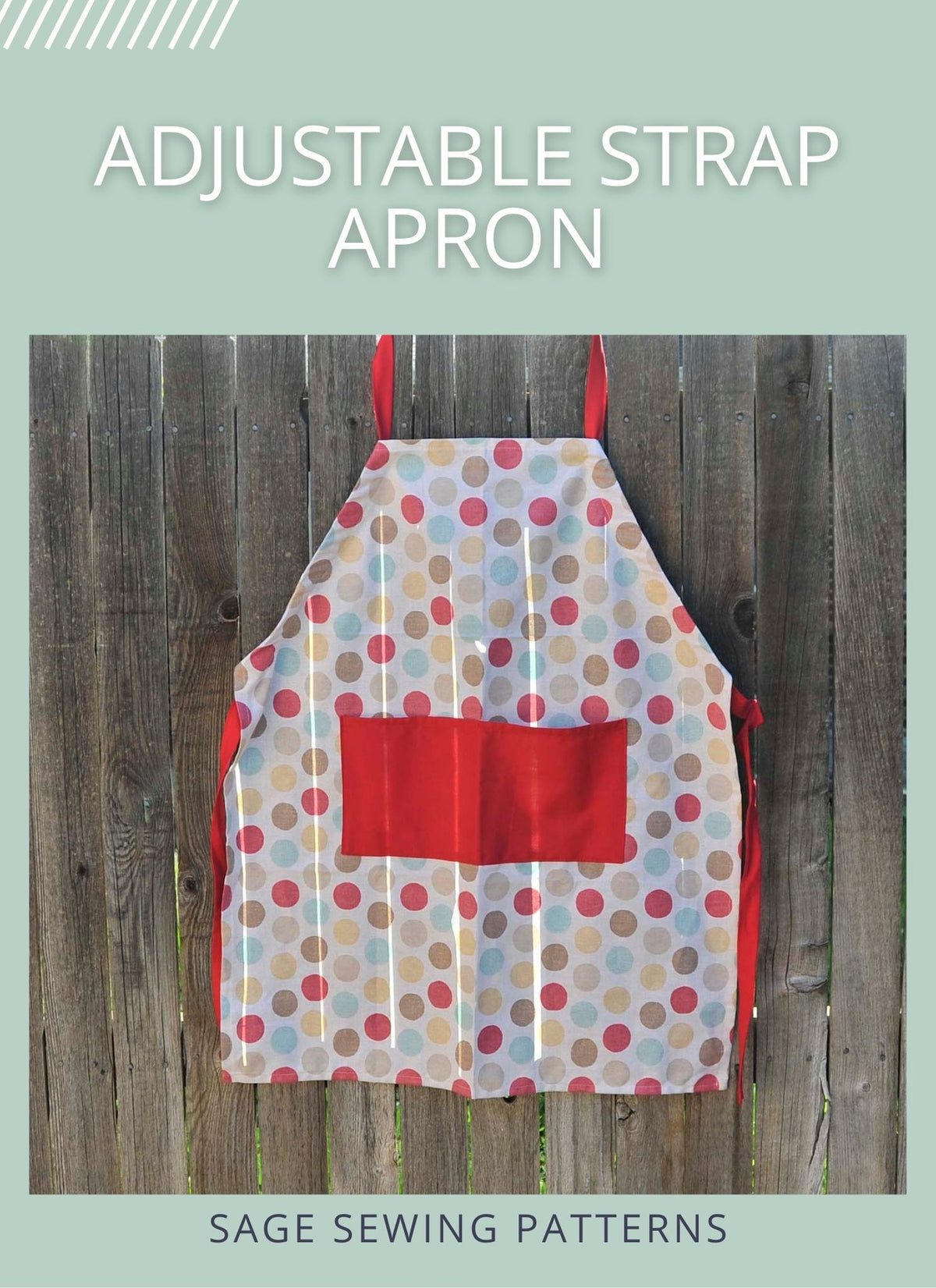 Adjustable Strap Apron, digital sewing pattern tutorial