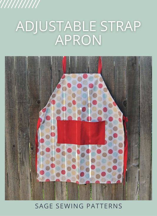Adjustable Strap Apron, digital sewing pattern tutorial
