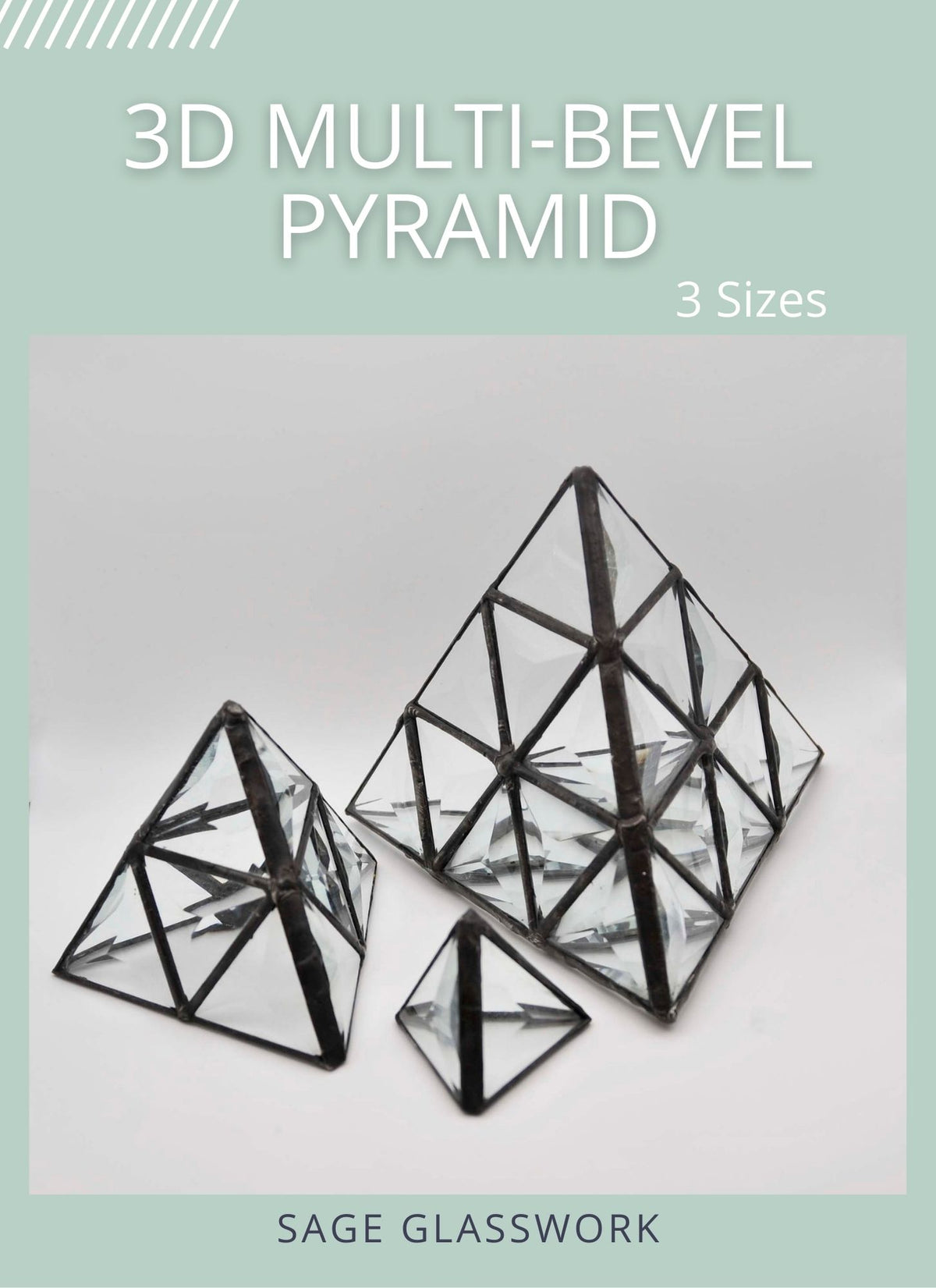 3D Multi-Bevel Pyramid Stained Glass TUTORIAL