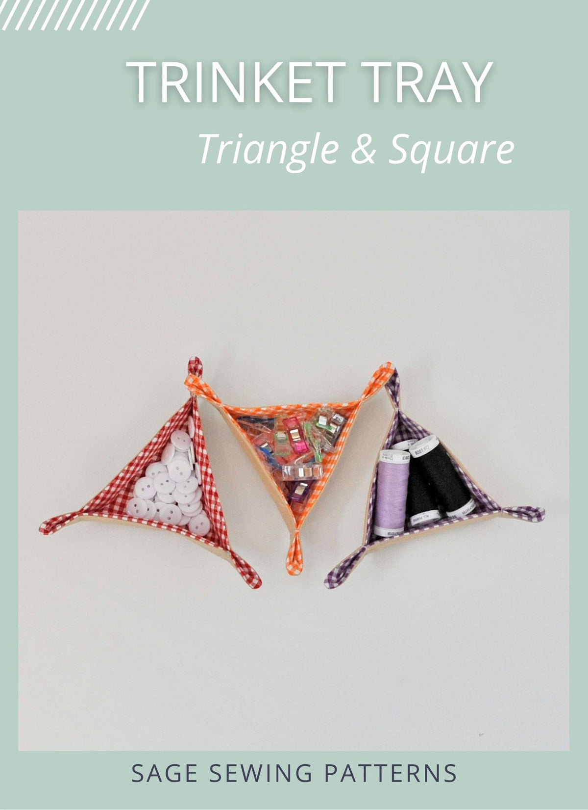 Trinket Tray, digital sewing pattern tutorial 2 shapes