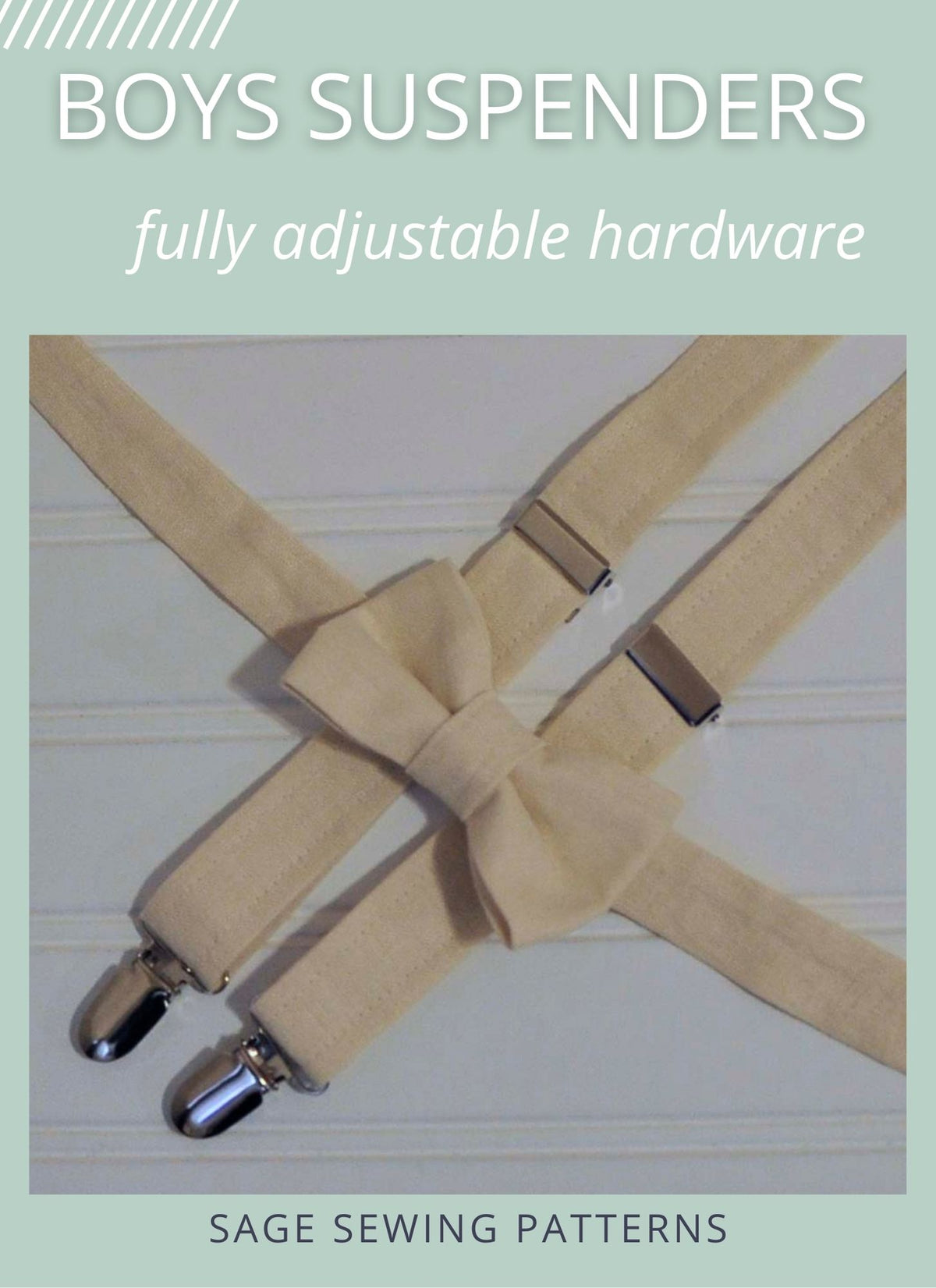 Boys Adjustable Suspenders, digital sewing pattern tutorial