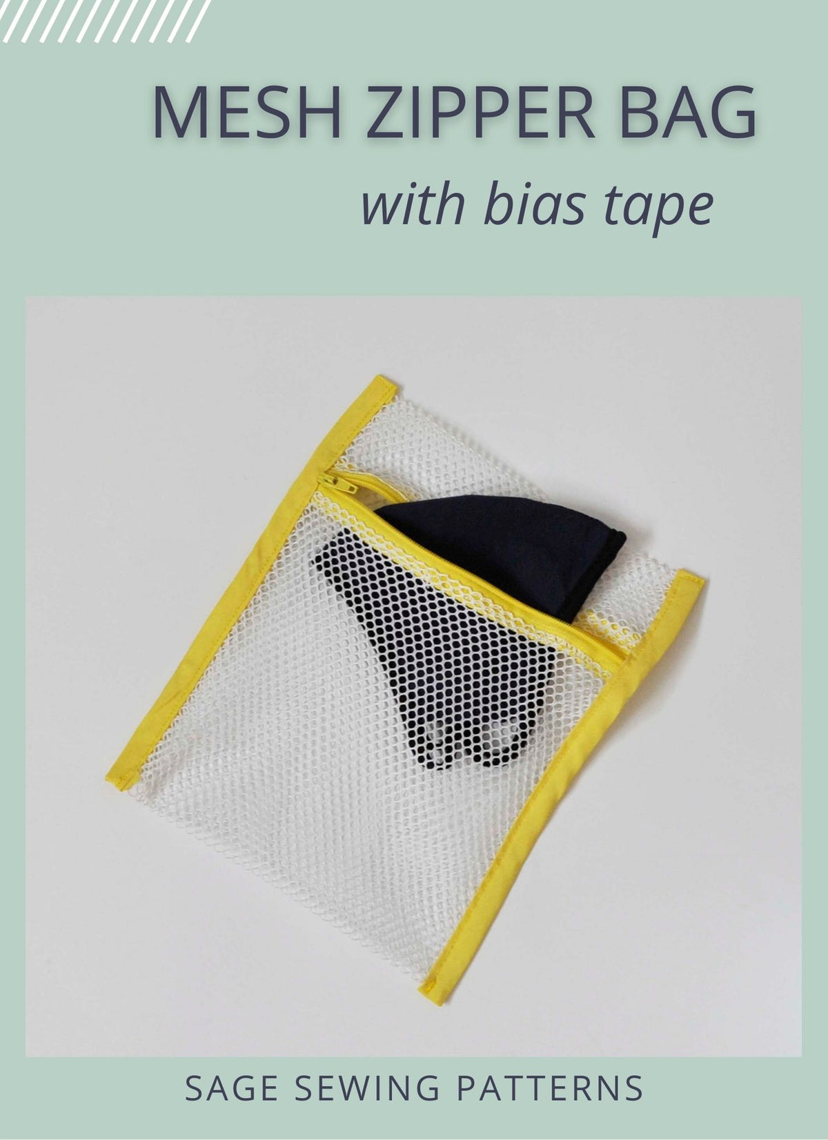 Zippered Mesh Laundry Bags, digital sewing pattern tutorial in 2 sizes