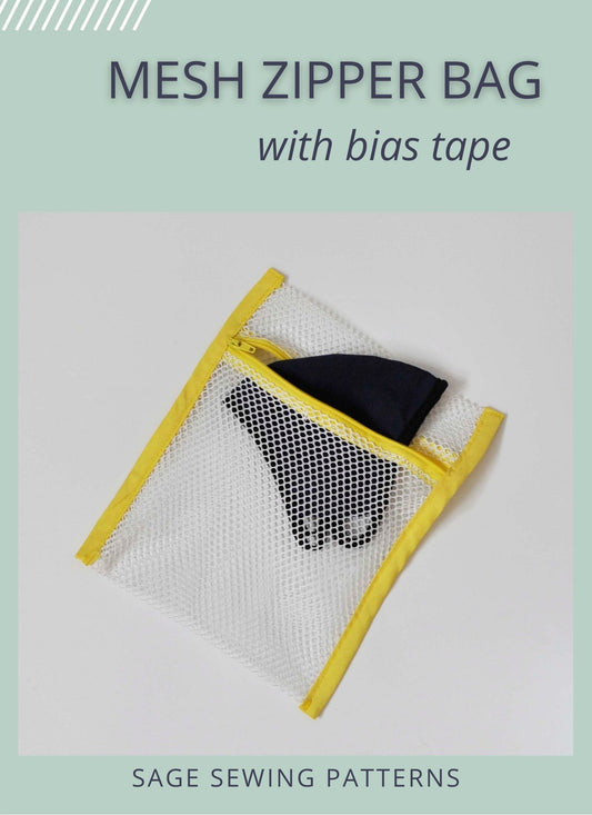 Zippered Mesh Laundry Bags, digital sewing pattern tutorial in 2 sizes