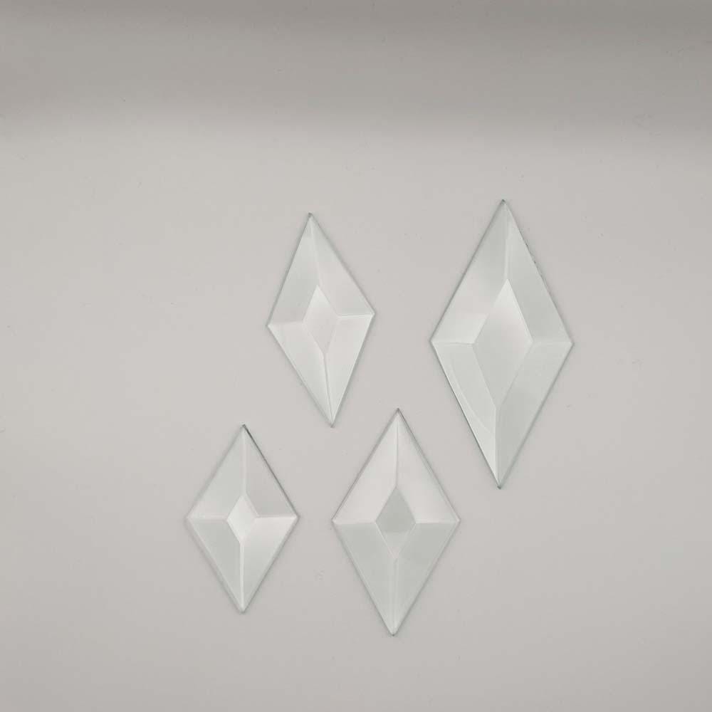 1.5" x 3" Diamond Bevel glass