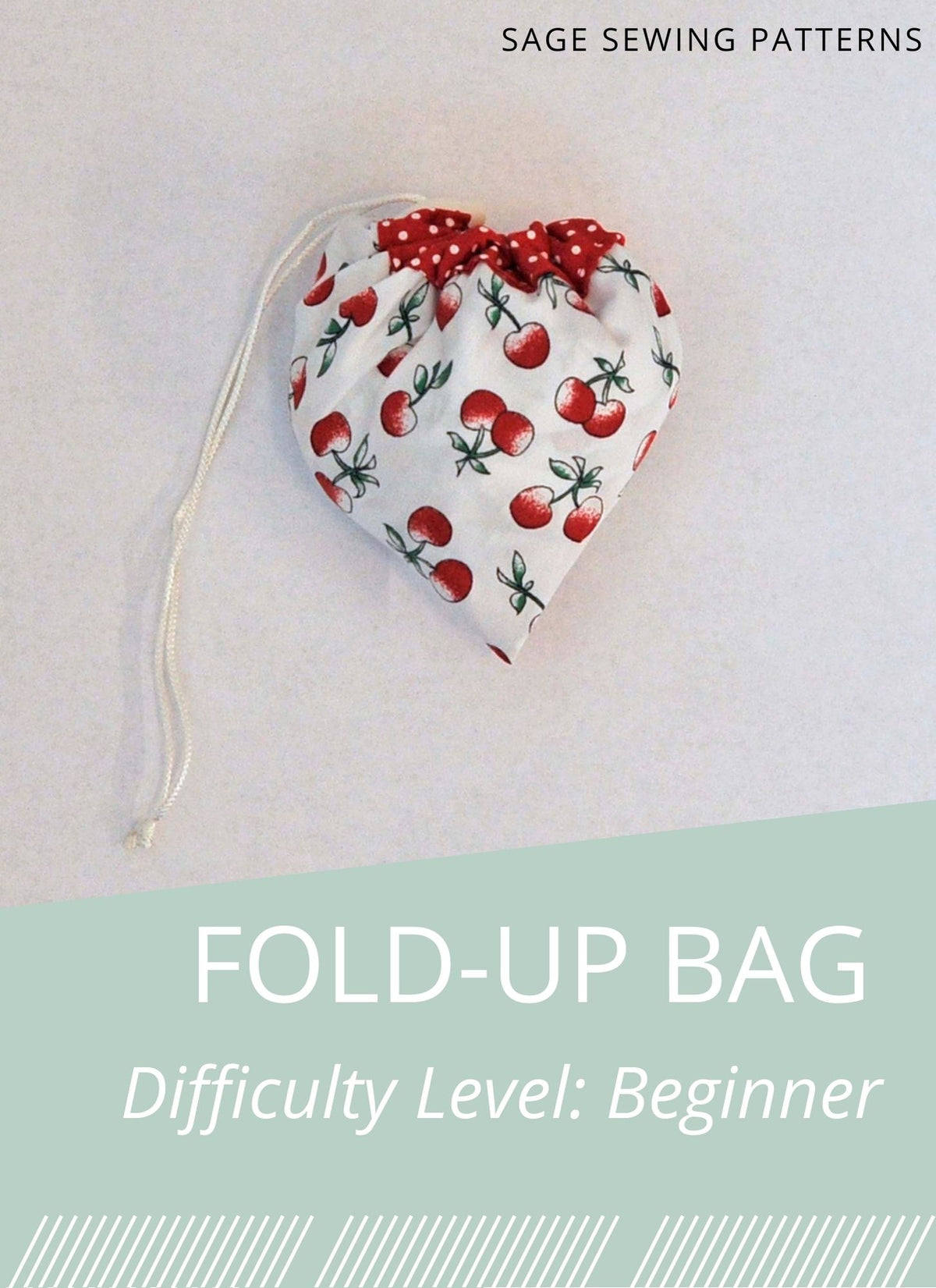 Fold Up Bag, digital sewing pattern tutorial