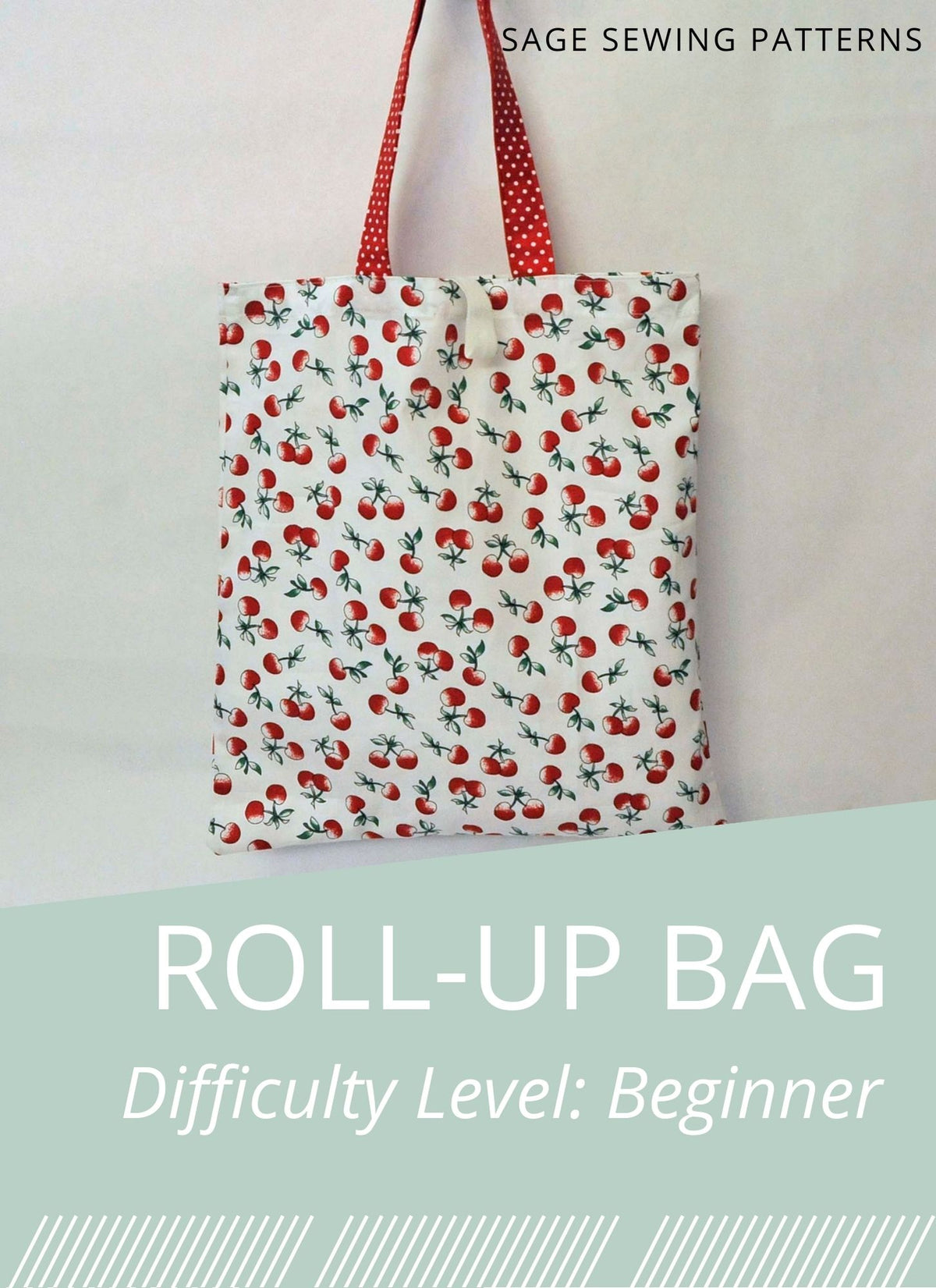 Reusable Roll-Up Bag, digital sewing pattern tutorial