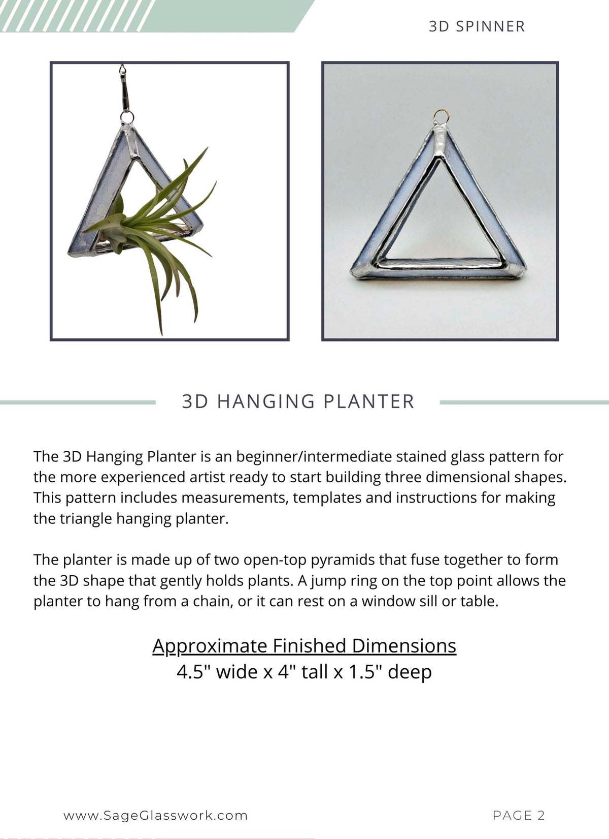 3D Hanging Triangle Planter TUTORIAL