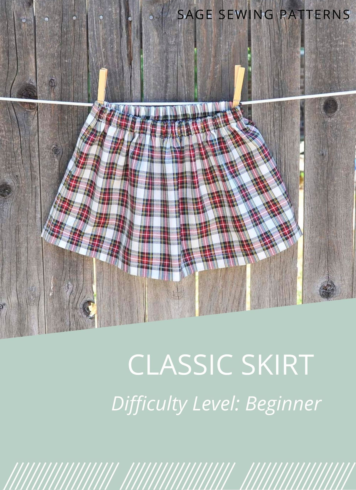 Girls Classic Skirt, digital sewing pattern tutorial