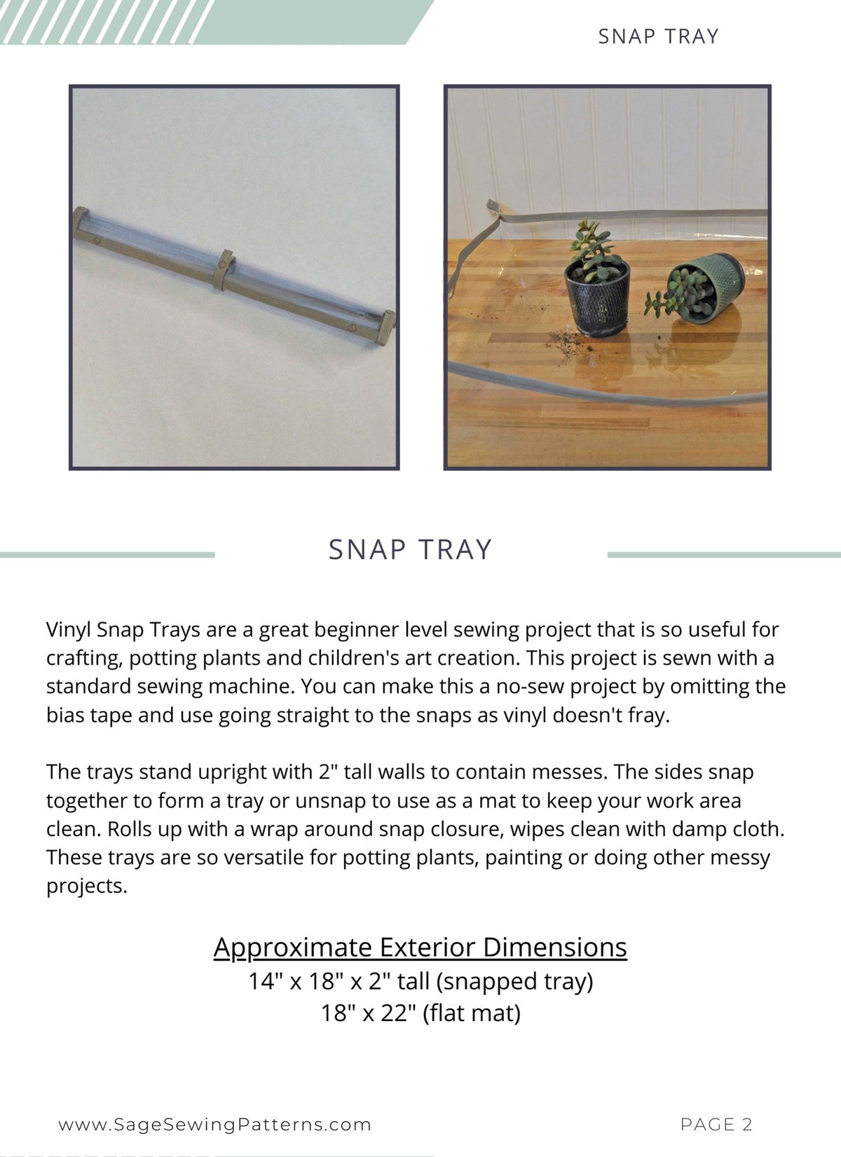 Vinyl Craft Mat and Tray, digital sewing pattern tutorial