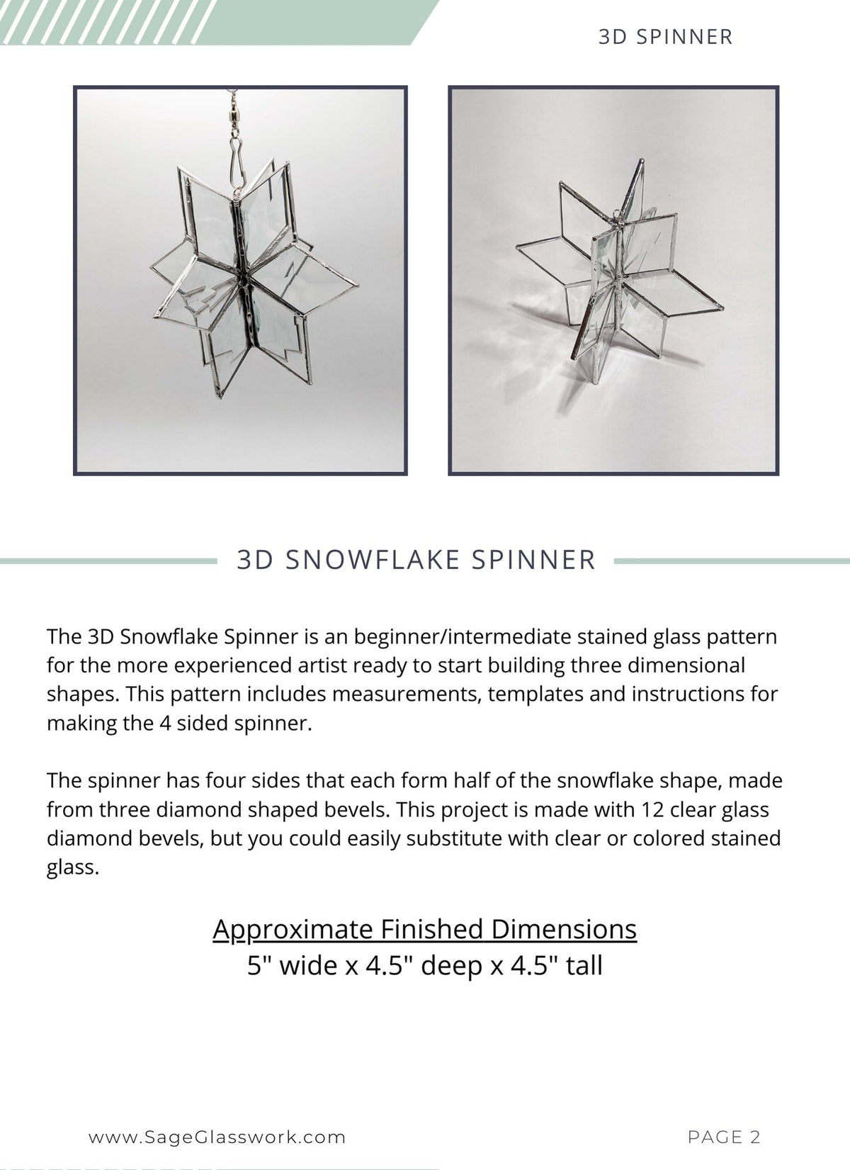 3D Bevel Snowflake Spinner TUTORIAL