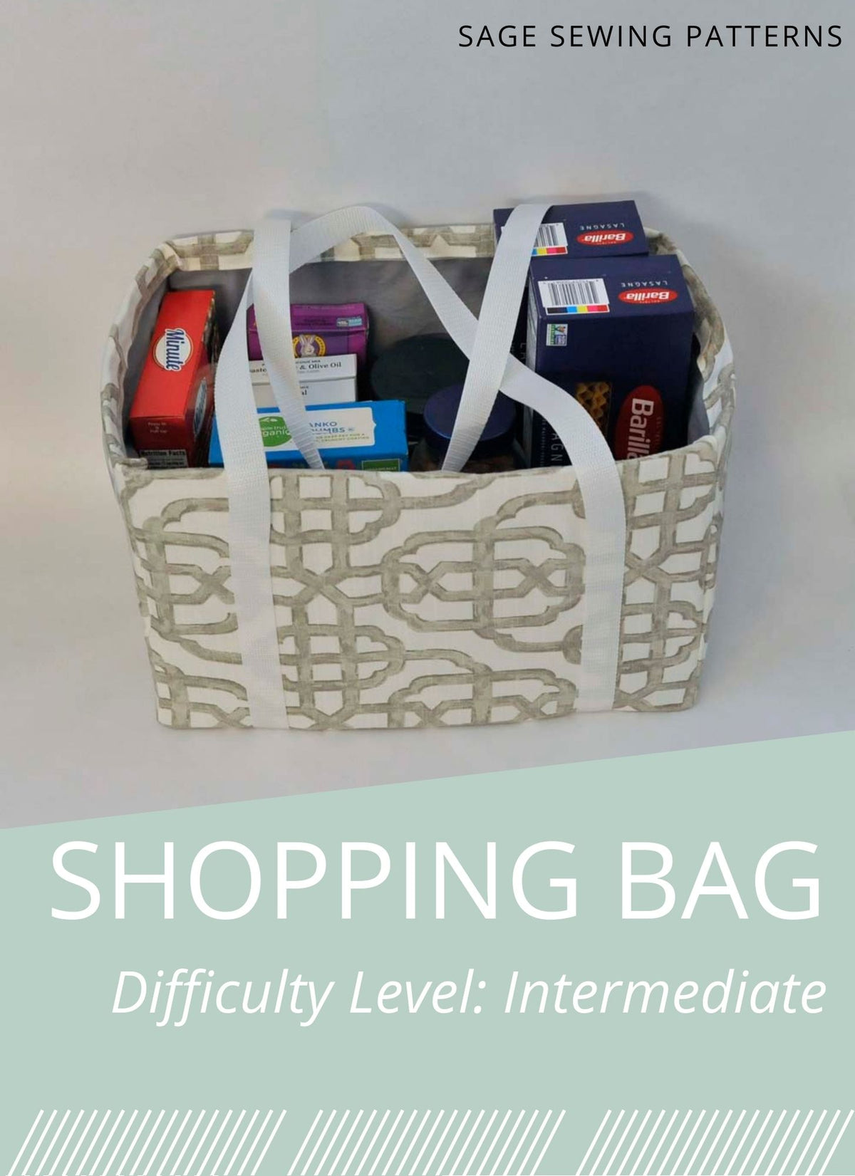 Shopping Box Bag, digital sewing pattern tutorial