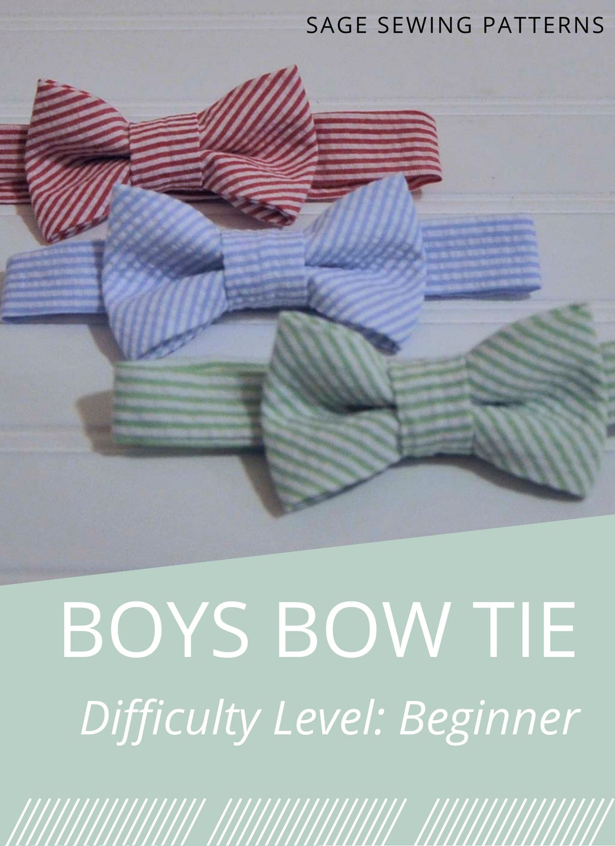Boys Bow Tie, digital sewing pattern tutorial