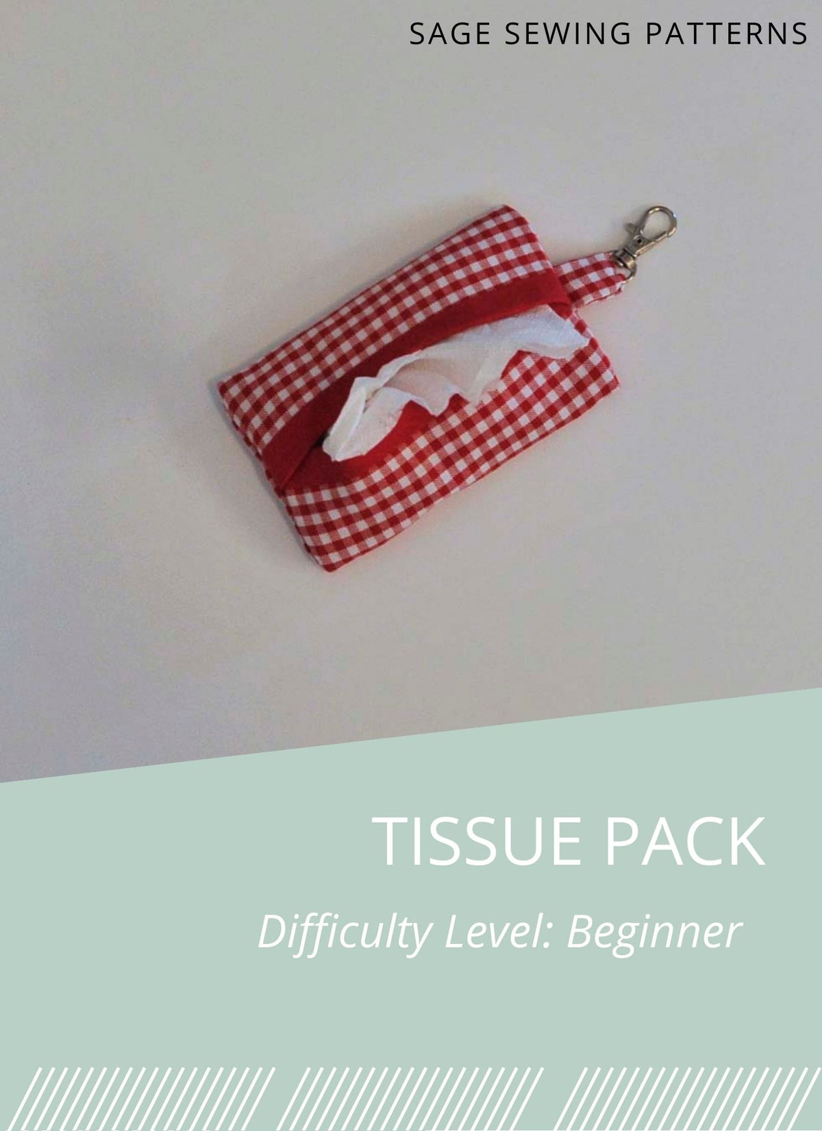 Travel Tissue Pouch, digital sewing pattern tutorial