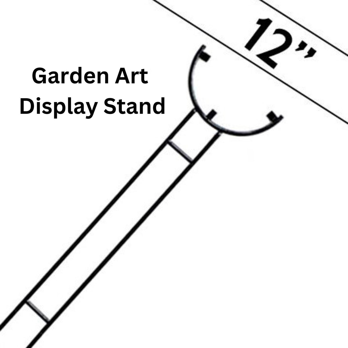 12" CIRCLE Garden Stake Display Stand for stained glass