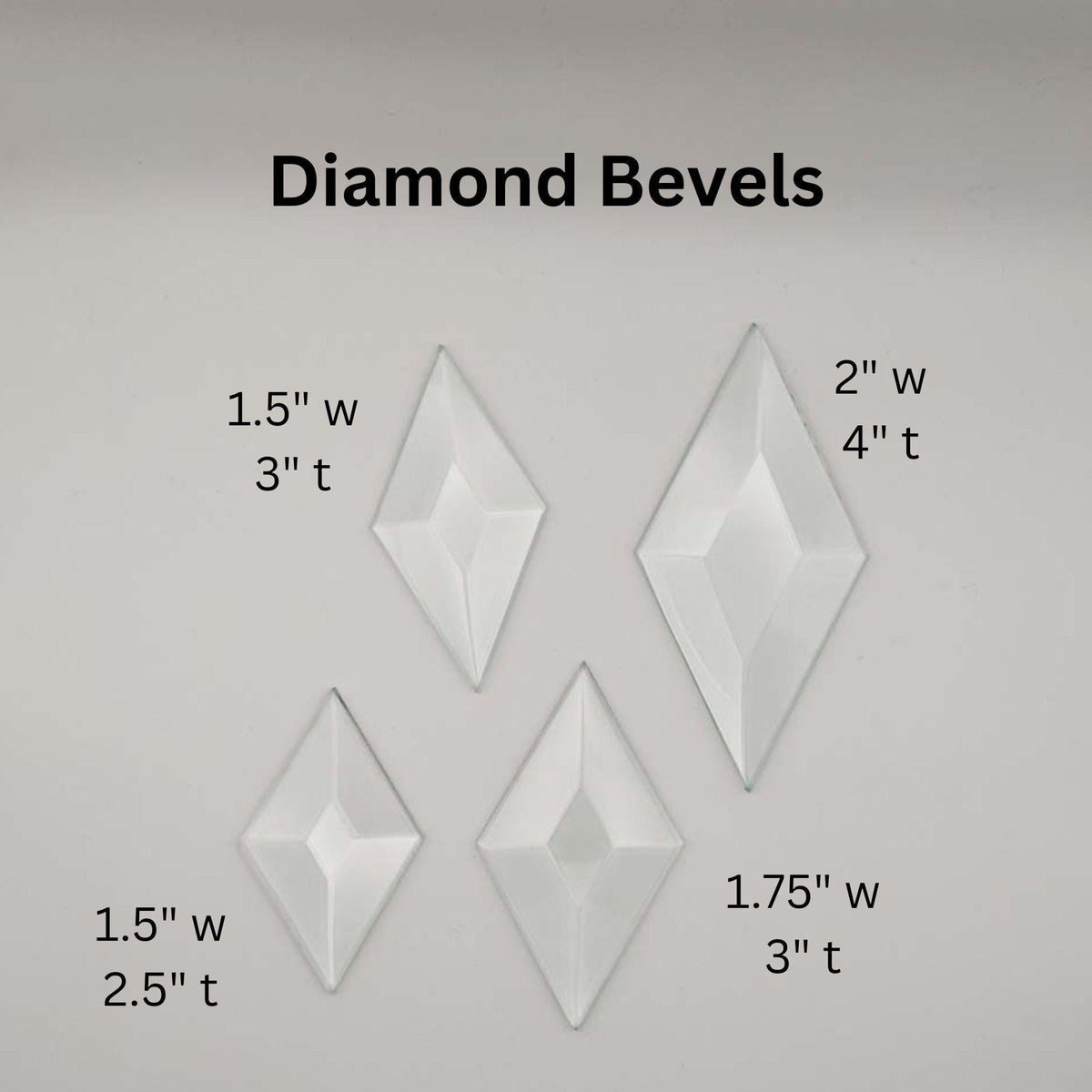 1.75" x 3" Diamond Bevel