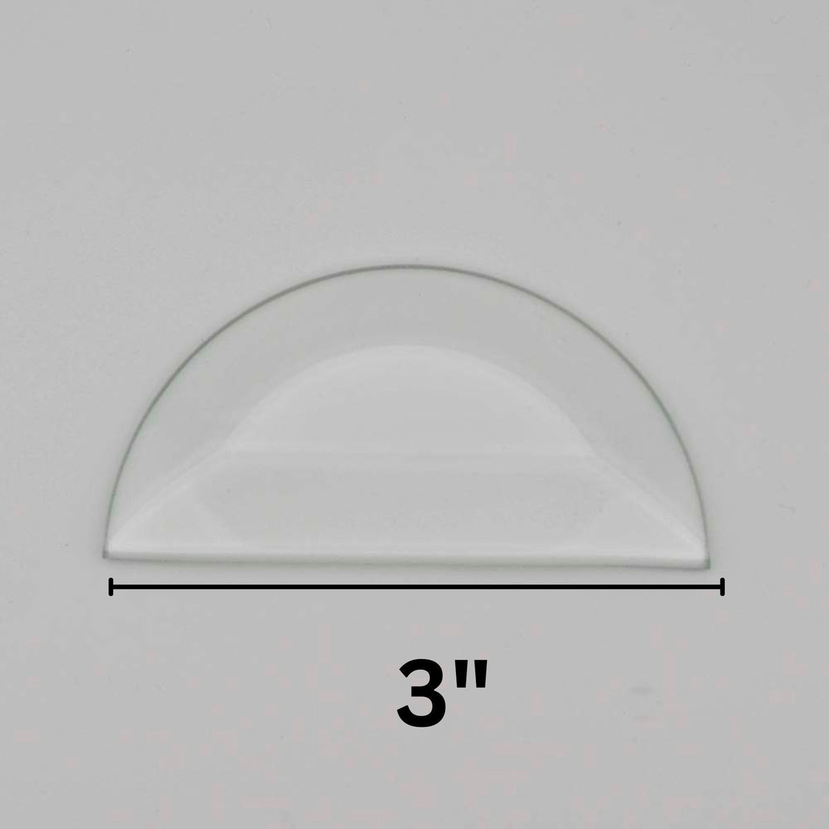 Half Circle Beveled Glass 2 or 3 inches wide