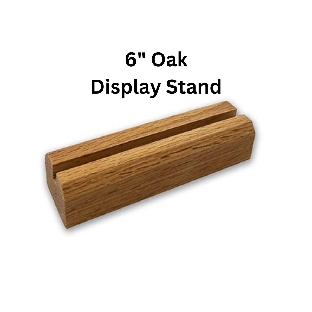 Oak table top Display Stand for art glass, 4", 6" or 8" wide