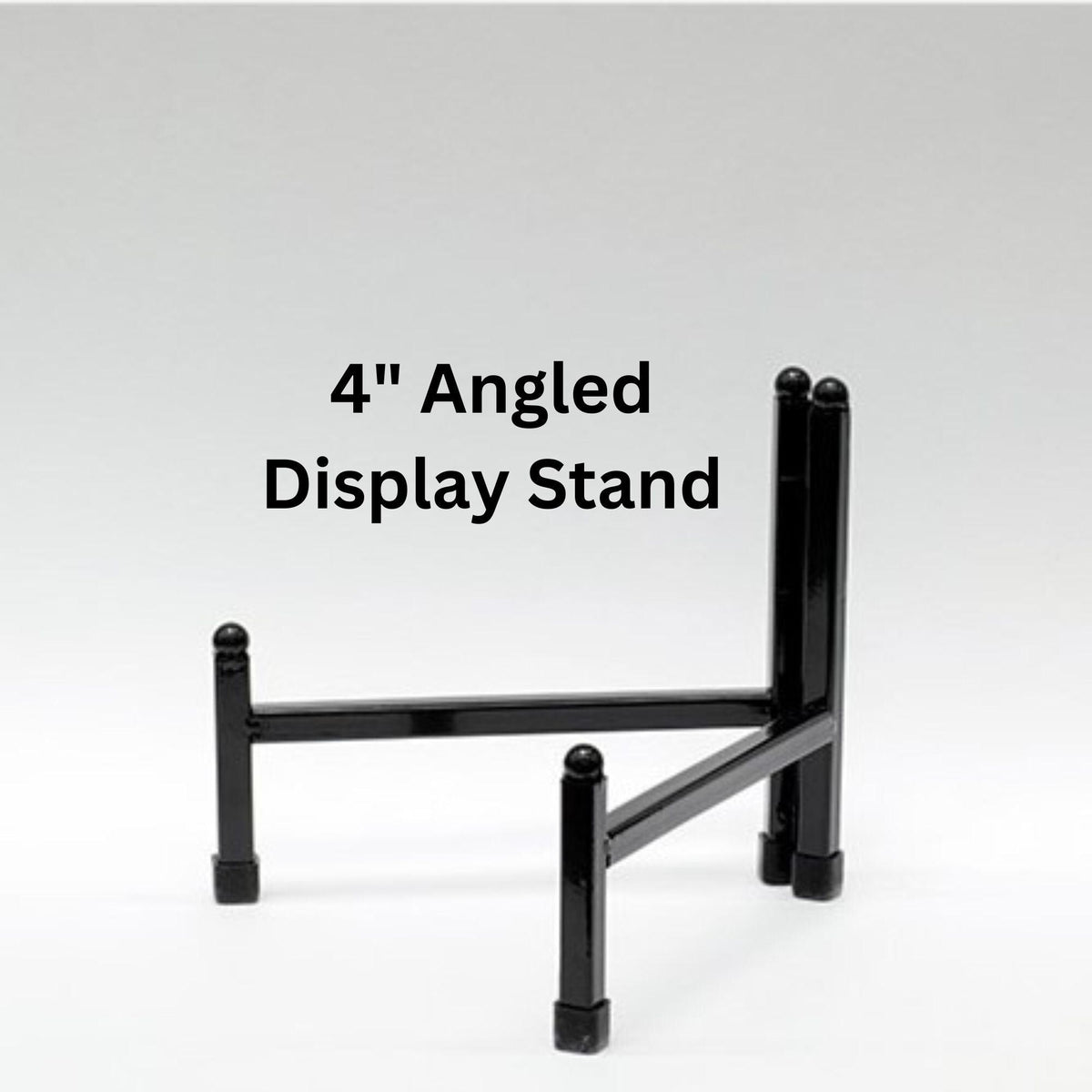 Angled Metal table top Display Stand for stained glass, 4", 6" or 8" wide