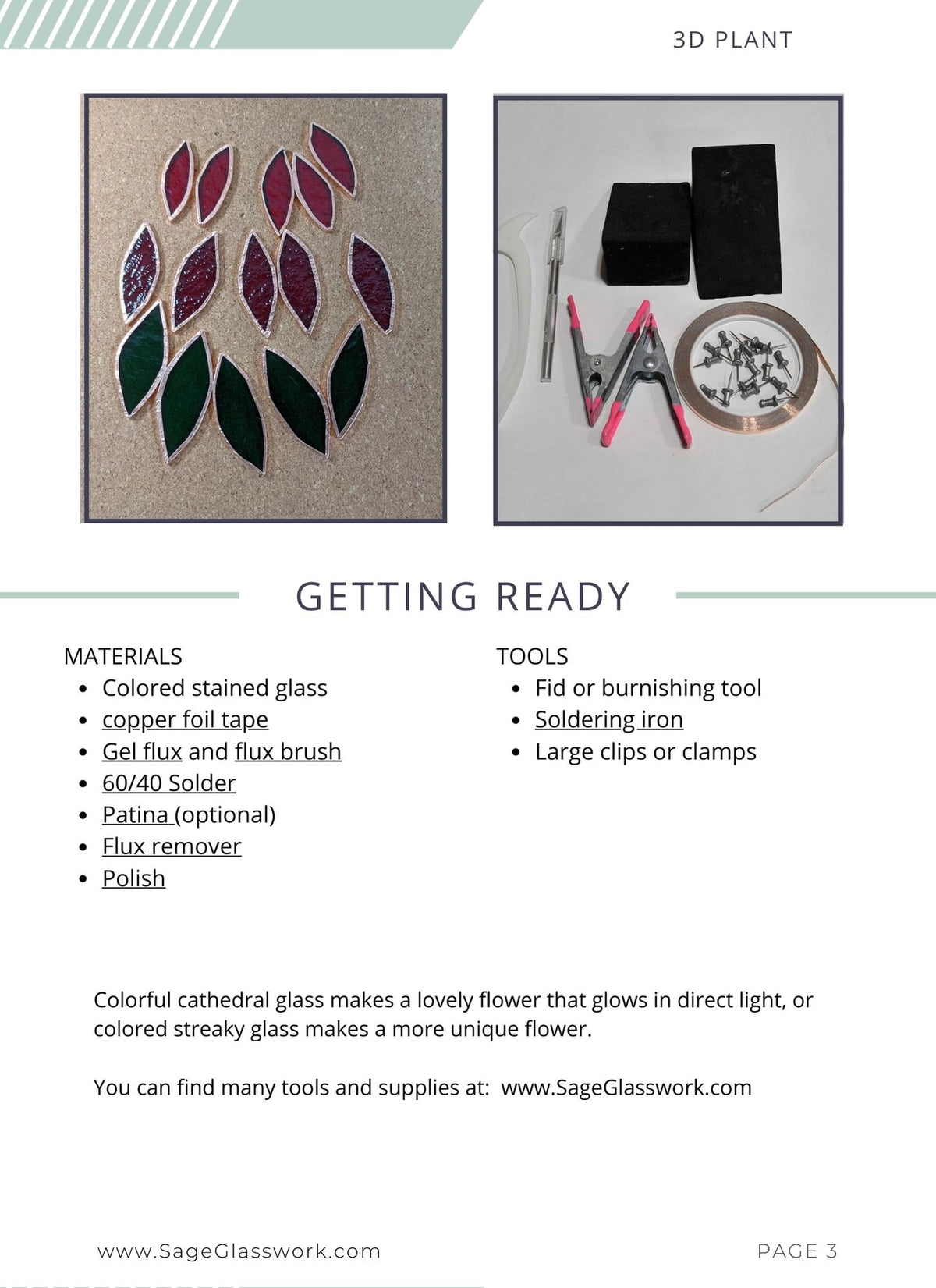 3D Poinsettia Flower stained glass pattern and TUTORIAL