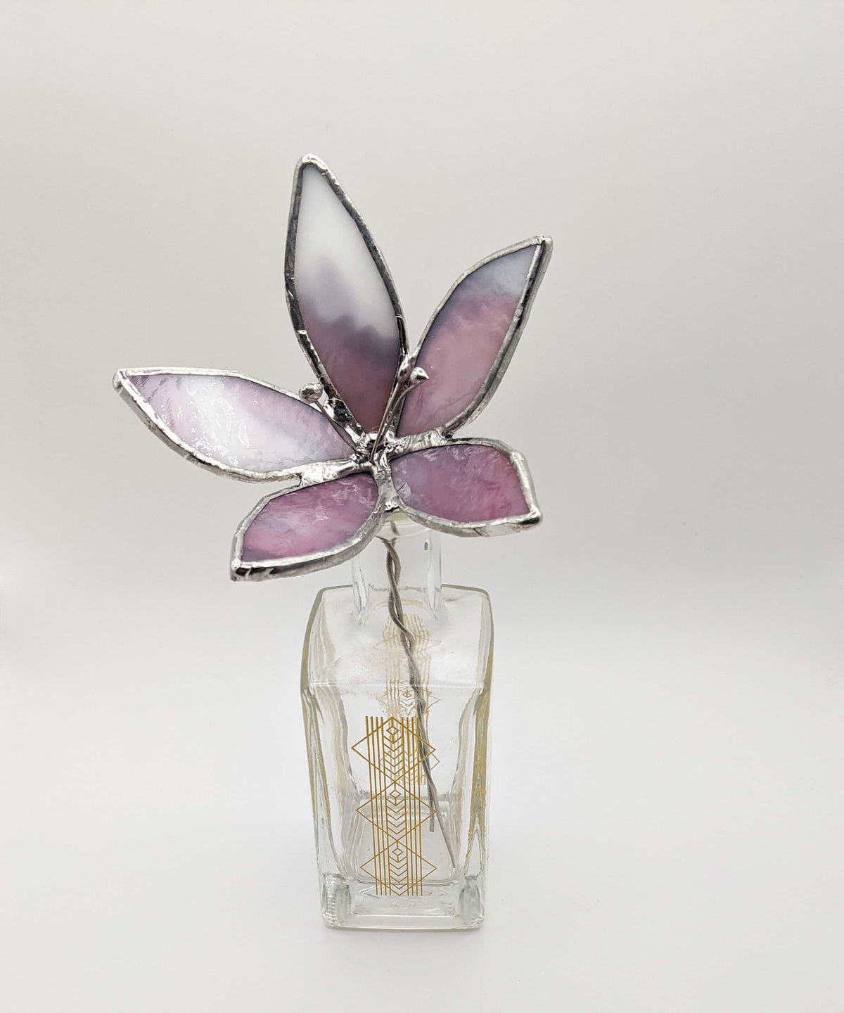 3D Lily Flower Stem TUTORIAL stained glass pattern