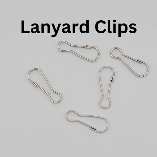 Lanyard Hardware, set of 5 stainless steel clasps