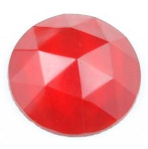 Red round glass jewel
