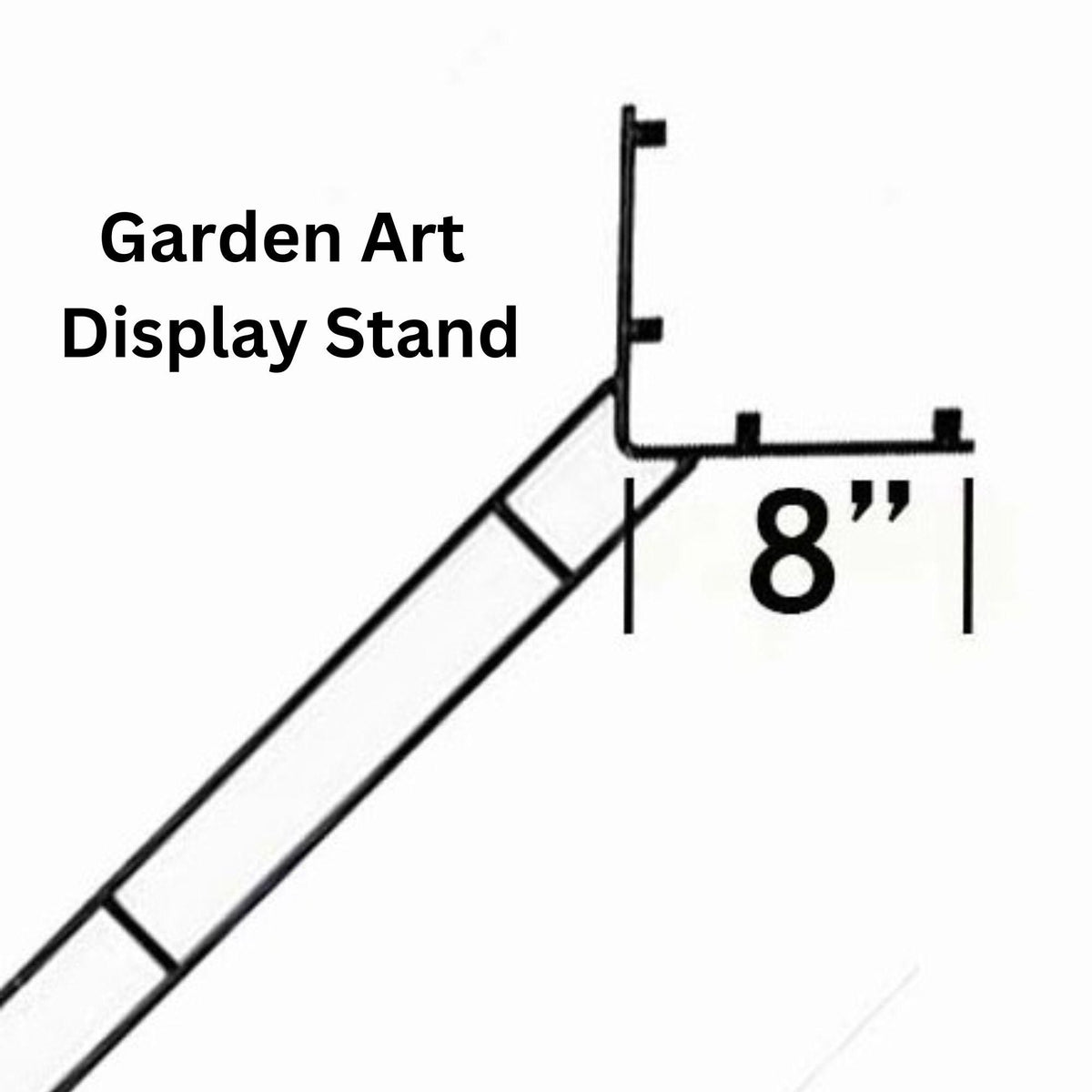 8" FAN Garden Stake Display Stand, 41 in. tall