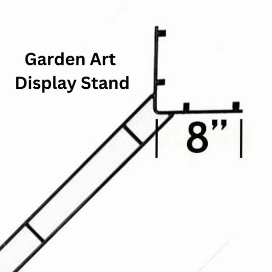8" FAN Garden Stake Display Stand, 41 in. tall