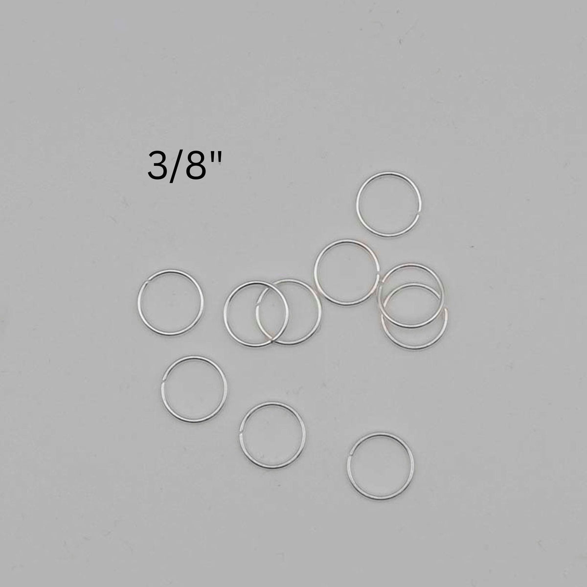 10 pack of 3/8 inch (10mm) pre-tinned copper jump rings