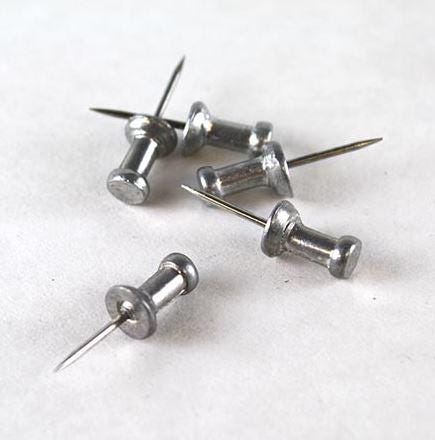 10 Aluminum Push Pins for Stained Glass